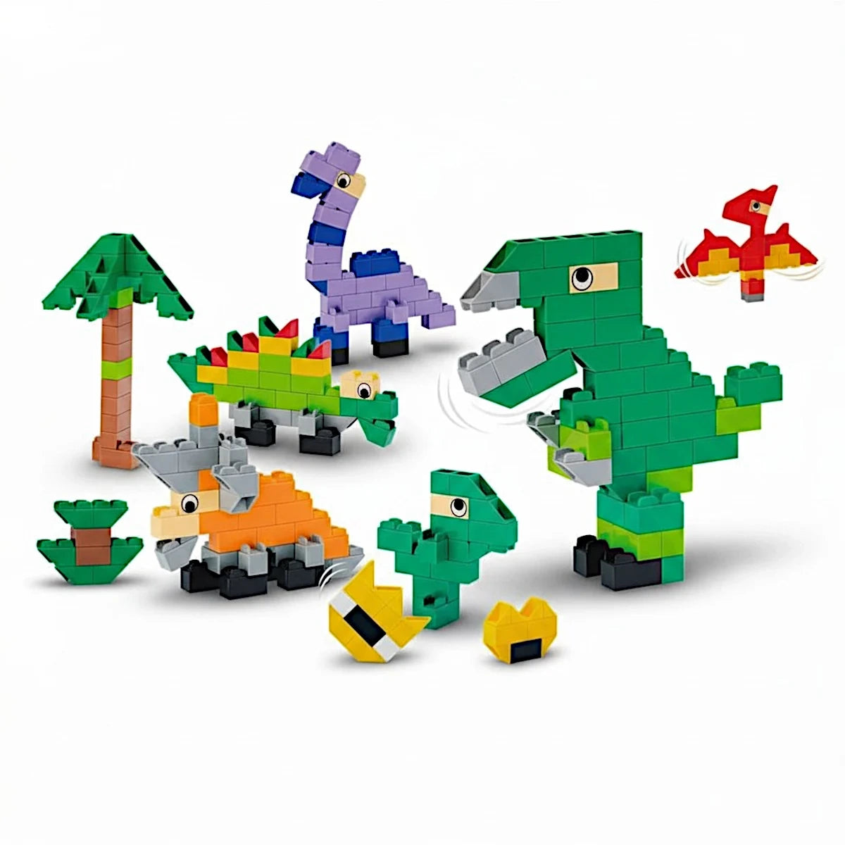 Klocki konstrukcyjne dinozaury 262 el., od 4 lat