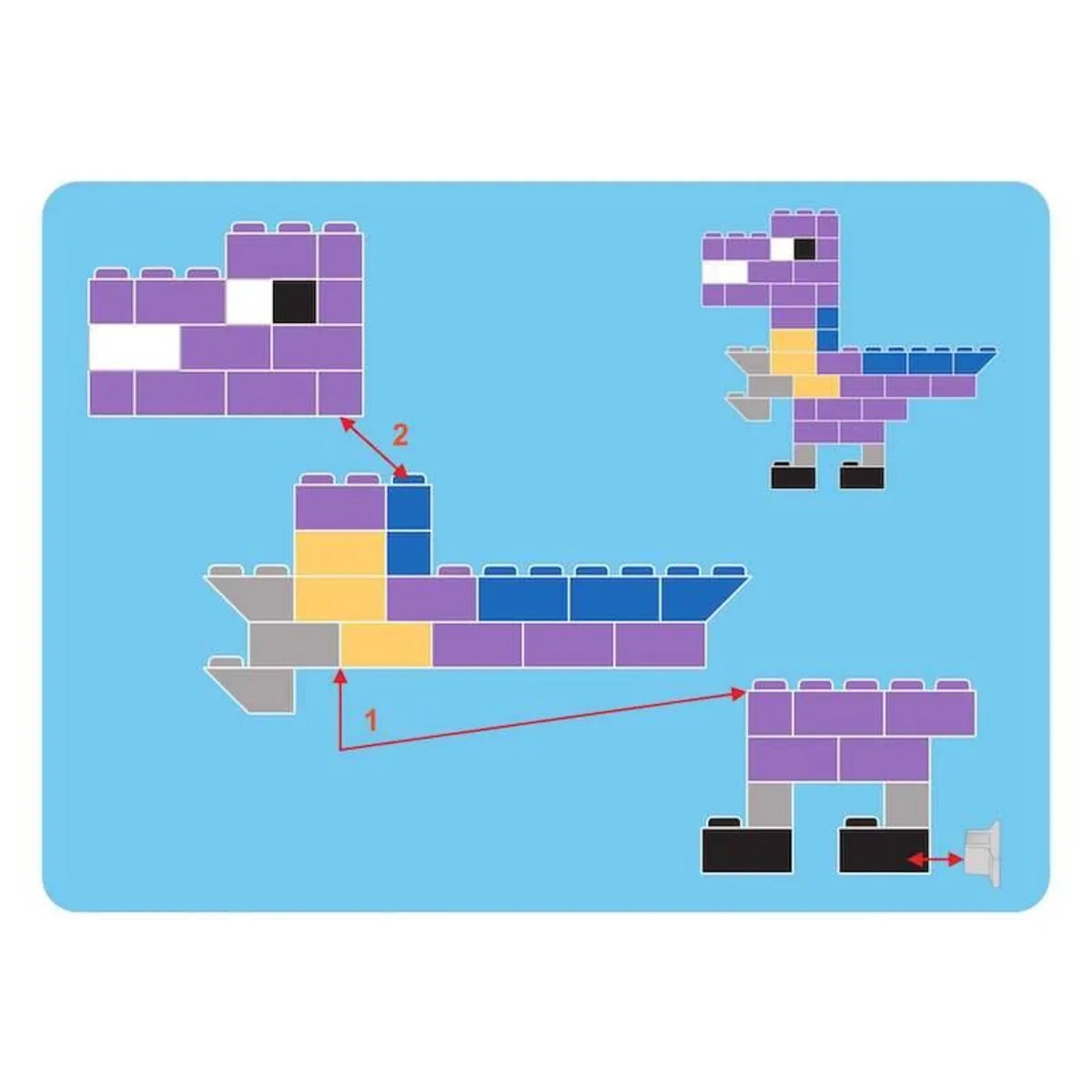 Klocki konstrukcyjne dinozaury 750 el., od 5 lat