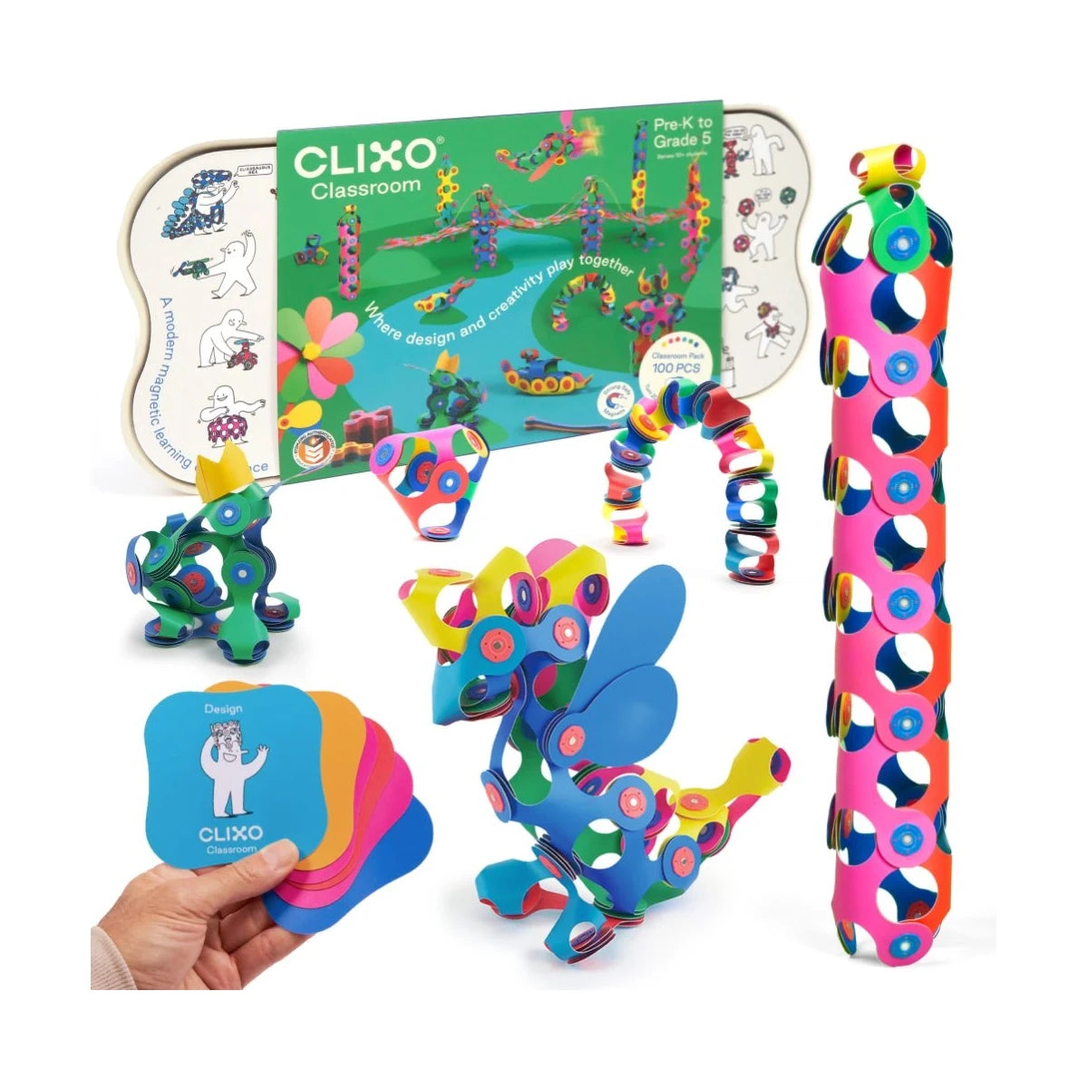 Klocki magnetyczne Classroom pack 100 el., od 4 lat