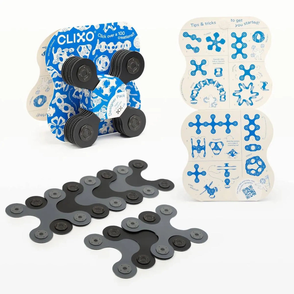 Klocki przestrzenne Designer Pack Czarno-szary 9 el., od 4 lat