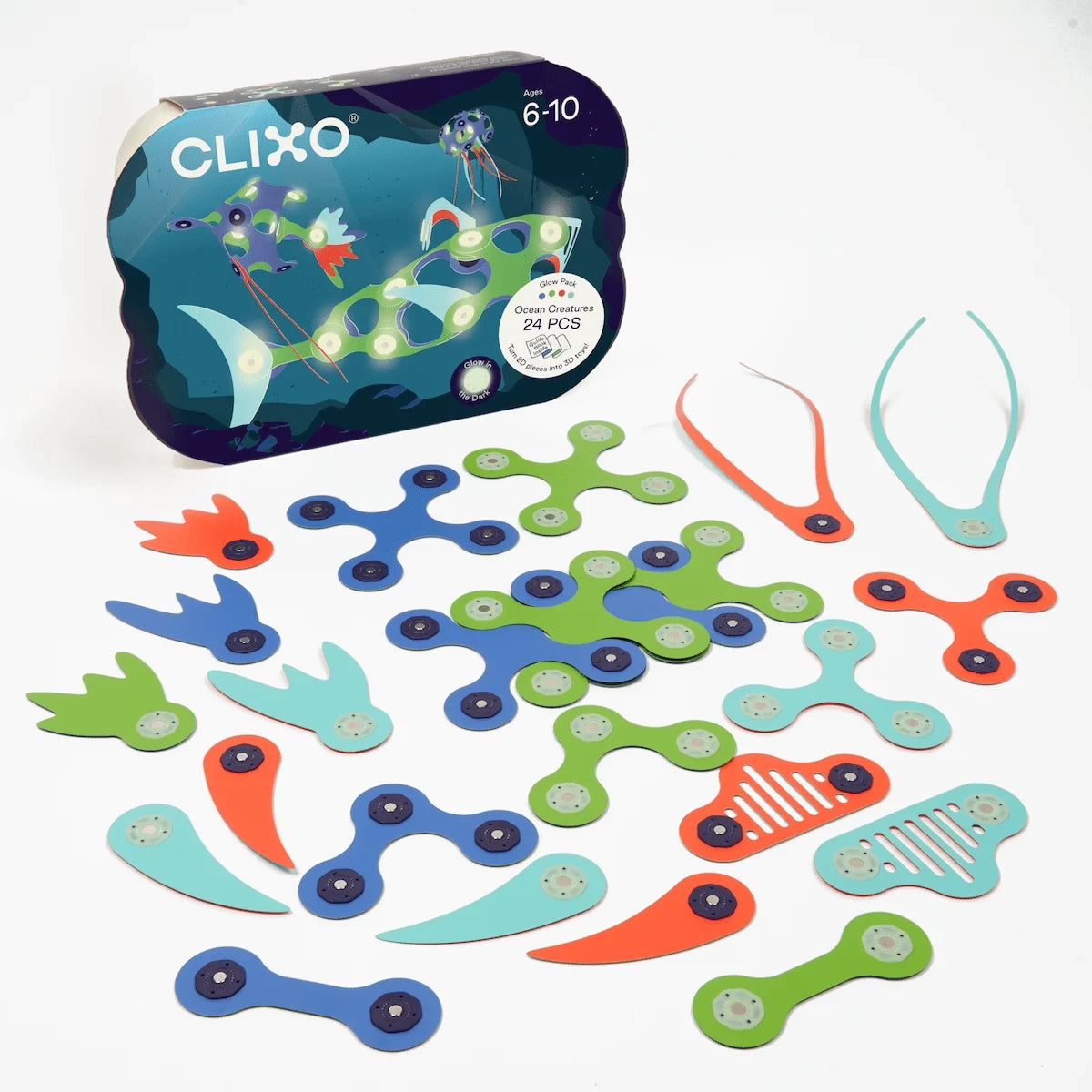 Klocki przestrzenne Ocean Creatures 24 el., od 6 lat