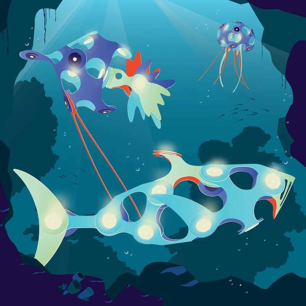 Klocki przestrzenne Ocean Creatures 24 el., od 6 lat