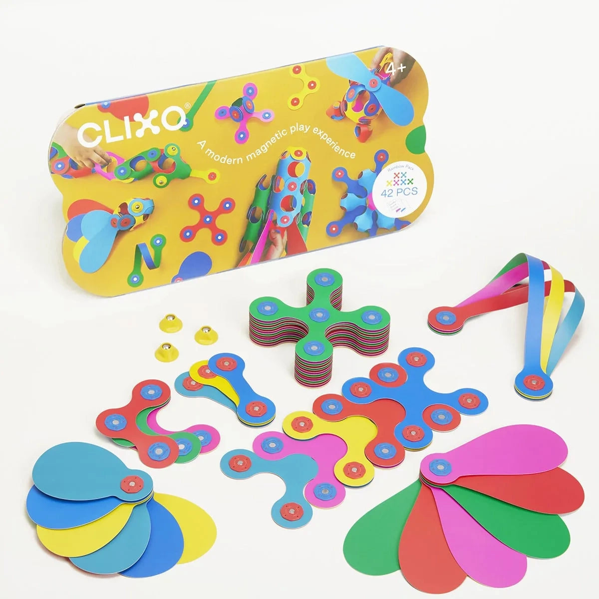 Klocki magnetyczne Rainbow Pack 42 el., od 4 lat
