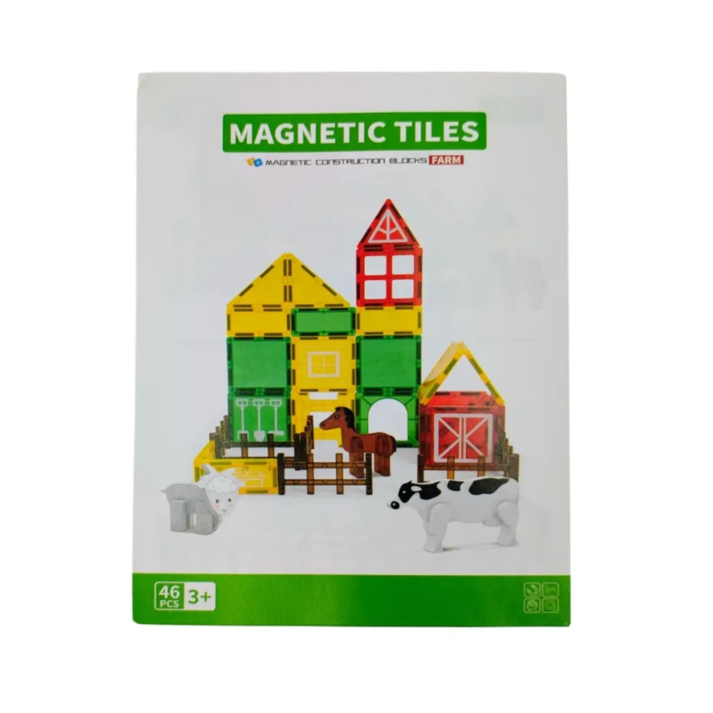 Klocki magnetyczne Magnetic Tiles Farma 46 el., od 3 lat