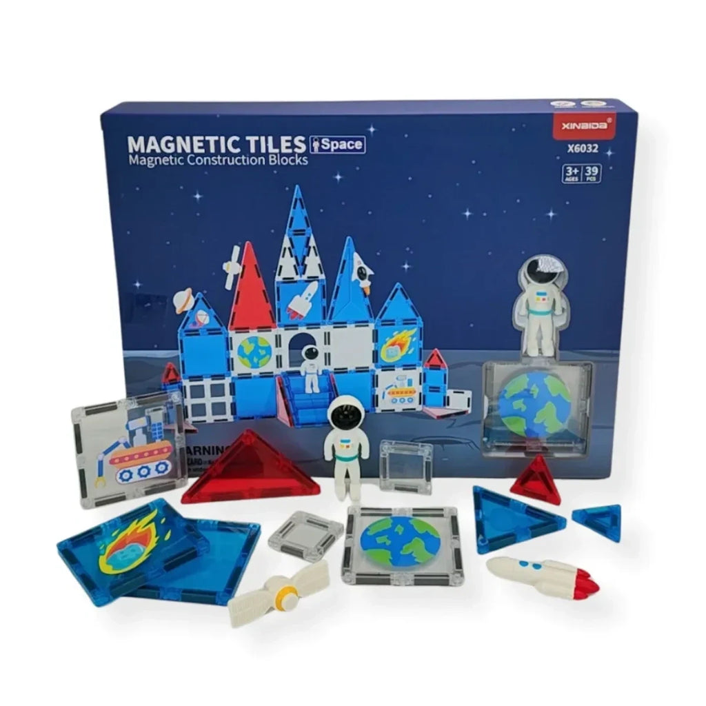 Klocki magnetyczne Kosmos 39 el. z astronautami, od 3 lat