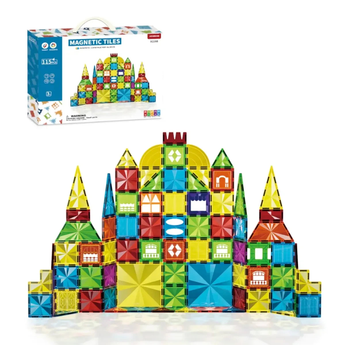 Klocki magnetyczne Magnetic Tiles 115 el., od 3 lat