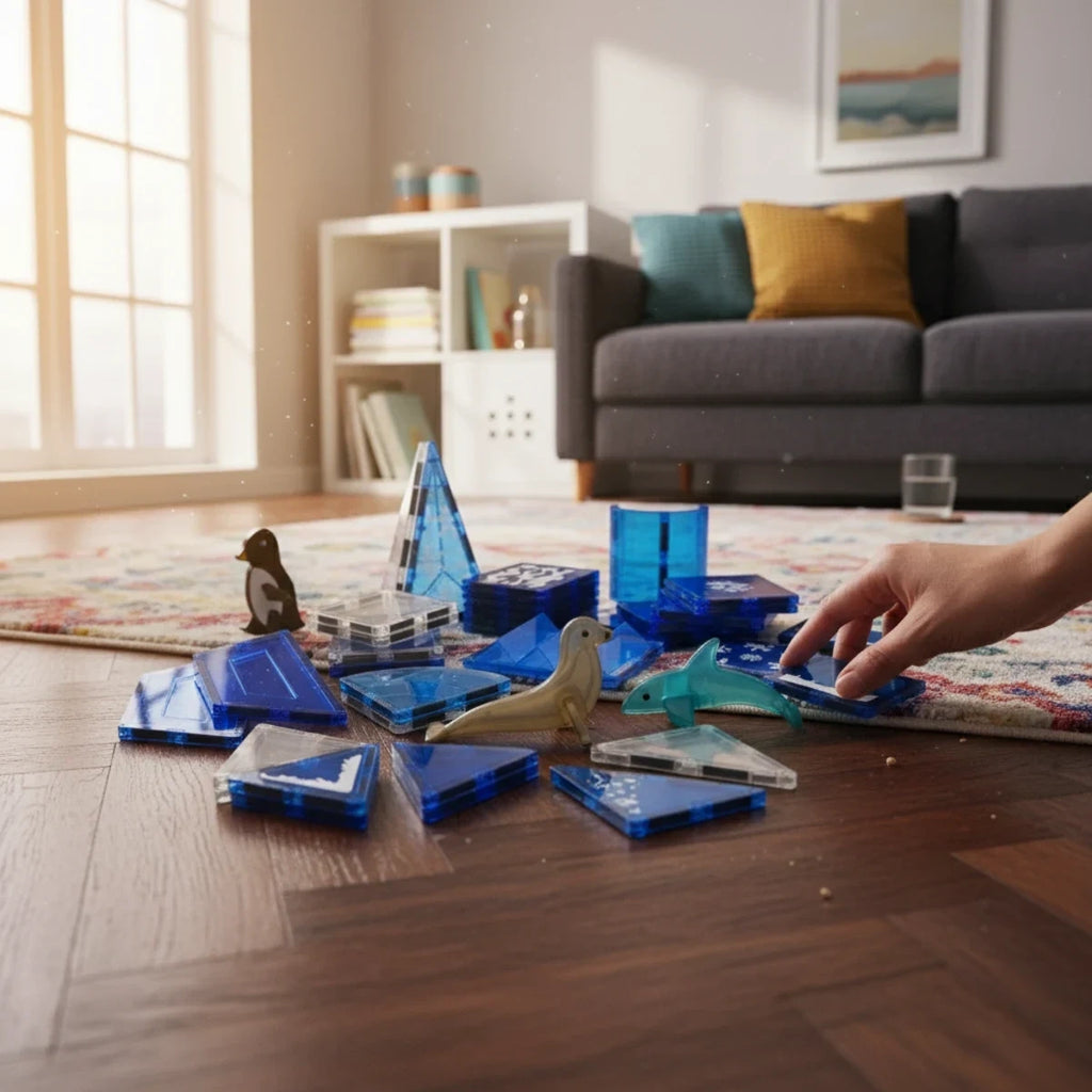Klocki magnetyczne Ocean 36 el. z figurkami Magnetic Tiles, od 3 lat