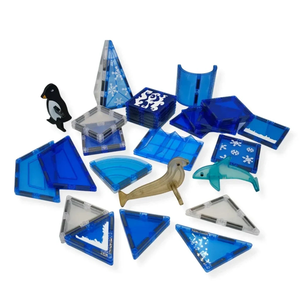 Klocki magnetyczne Ocean 36 el. z figurkami Magnetic Tiles, od 3 lat