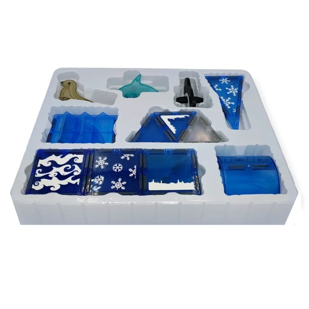 Klocki magnetyczne Ocean 36 el. z figurkami Magnetic Tiles, od 3 lat