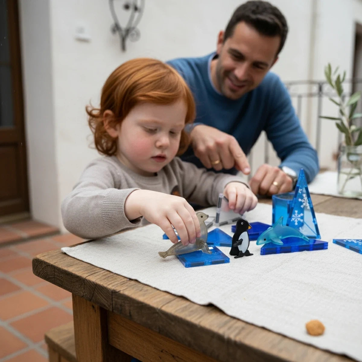 Klocki magnetyczne Ocean 36 el. z figurkami Magnetic Tiles, od 3 lat