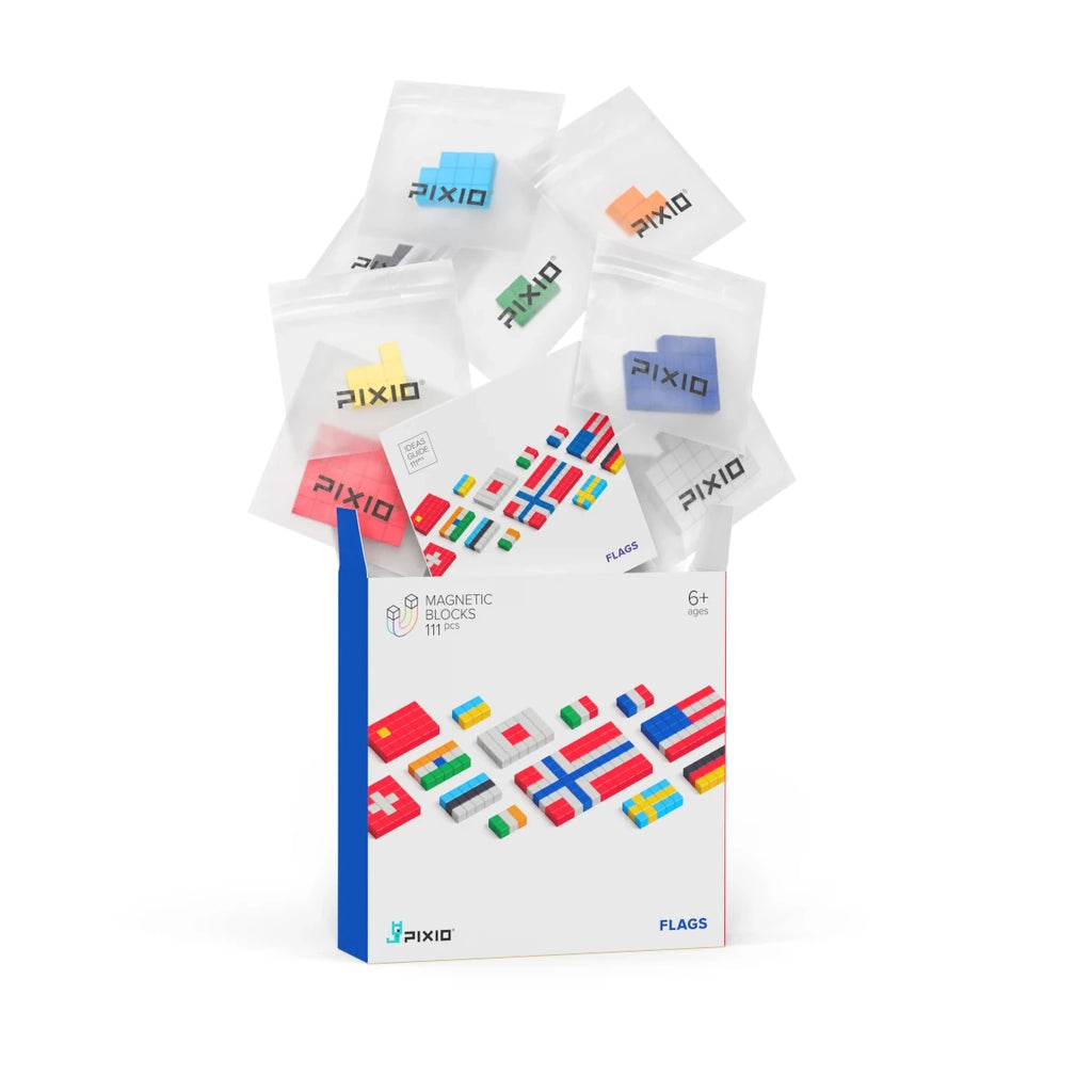 Klocki magnetyczne Flags flagi 111 el. Story Series, od 6 lat