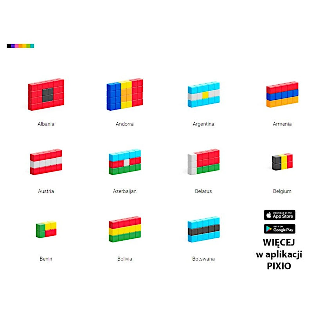 Klocki magnetyczne Flags flagi 111 el. Story Series, od 6 lat