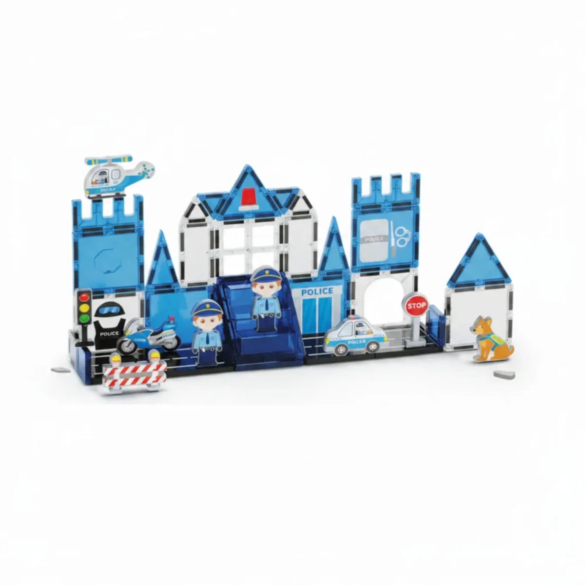 Klocki magnetyczne policja 42 el. Magnetic Tiles, od 3 lat