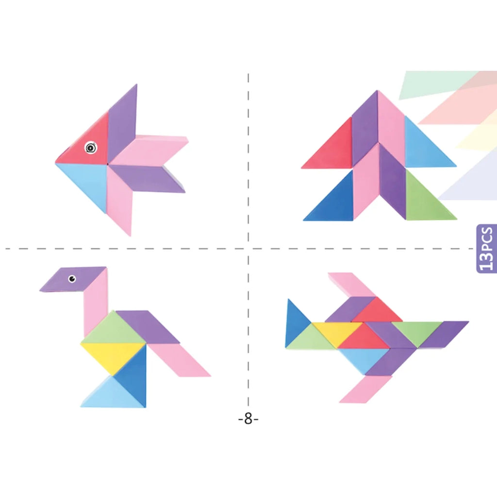 Klocki Magnetyczny Tangram Magic Big Tangram 100 el., od 3 lat
