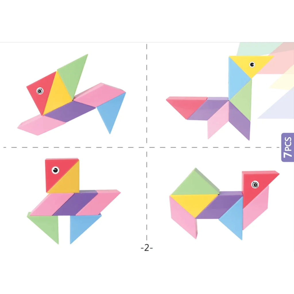 Klocki Magnetyczny Tangram Magic Big Tangram 100 el., od 3 lat