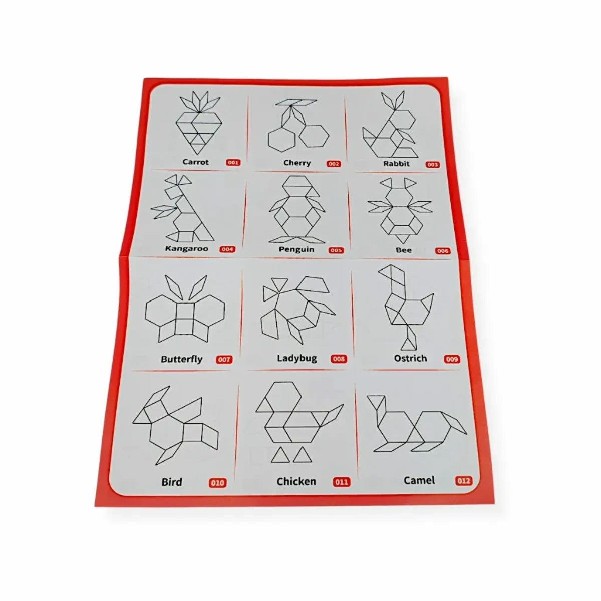 Klocki magnetyczne Tangram 20 el. układanka Z tablicą, od 3 lat
