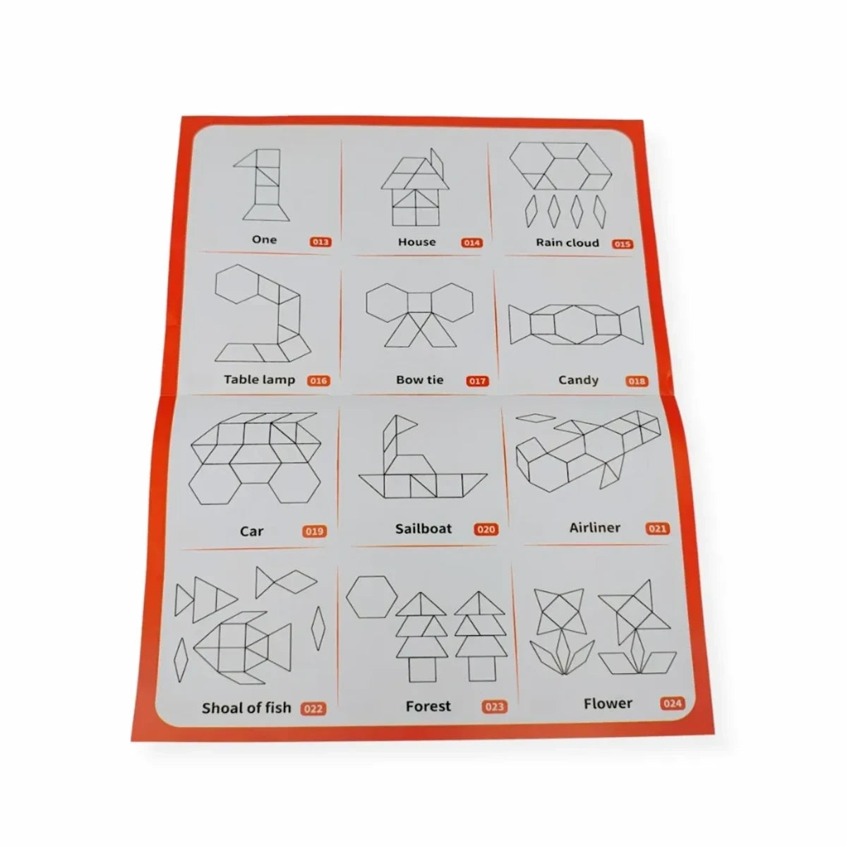 Klocki magnetyczne Tangram 20 el. układanka Z tablicą, od 3 lat