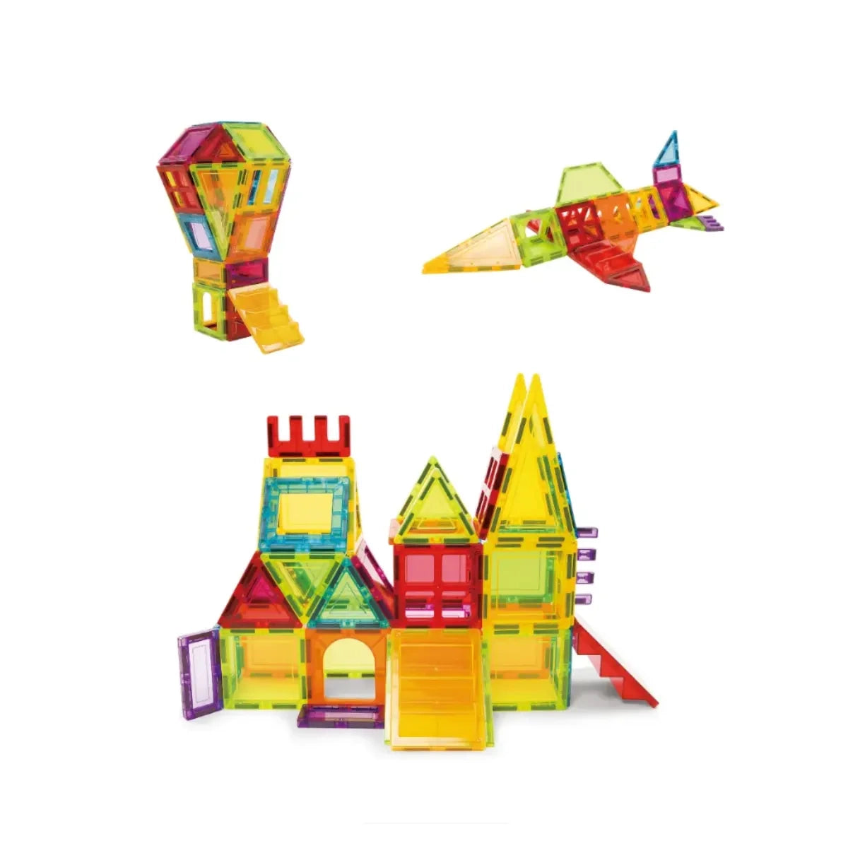 Klocki magnetyczne XL 66 el. Magnetic Tiles, od 3 lat