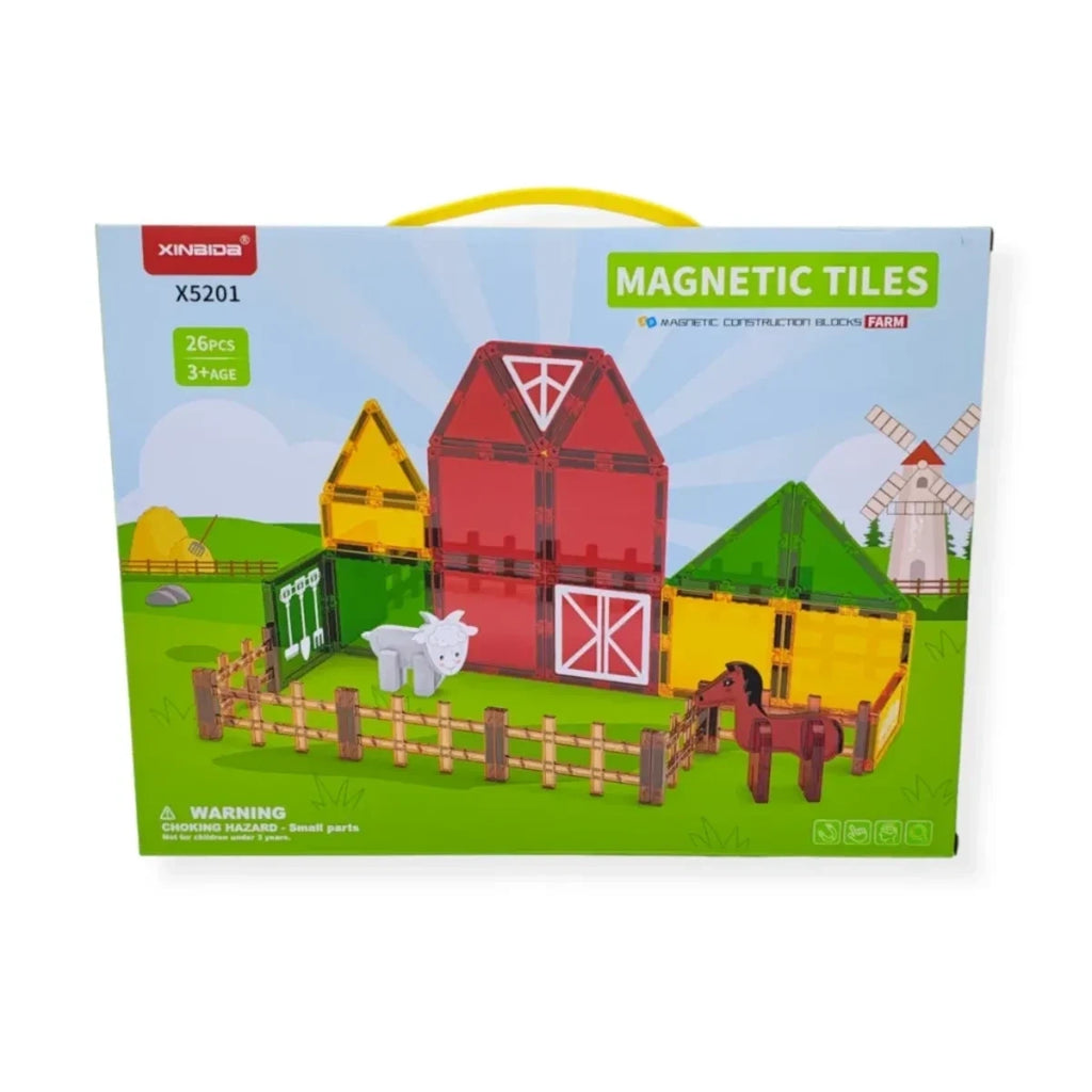 Klocki magnetyczne farma 26 el. Magnetic Tiles, od 3 lat