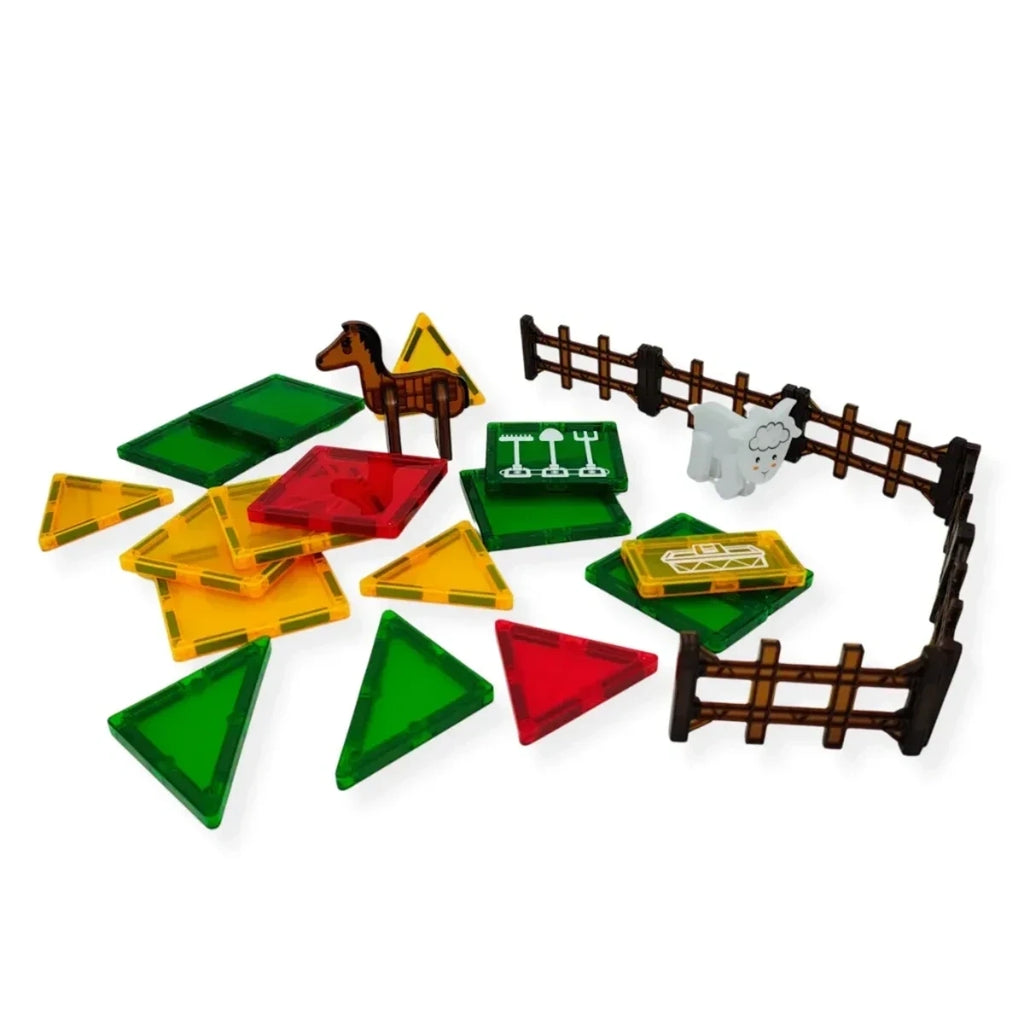 Klocki magnetyczne farma 26 el. Magnetic Tiles, od 3 lat