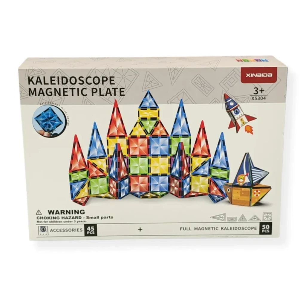 Klocki magnetyczne kalejdoskop 95 el. przezroczyste, od 3 lat