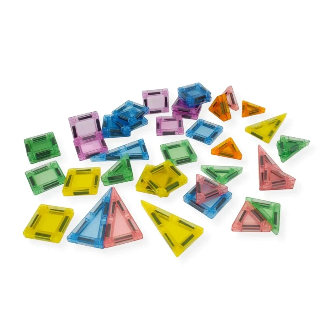Klocki magnetyczne mini 42 el. transparentne, od 3 lat