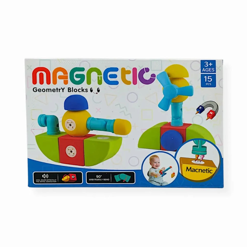 Klocki magnetyczne piankowe EVA 15 el. MagTic, od 3 lat