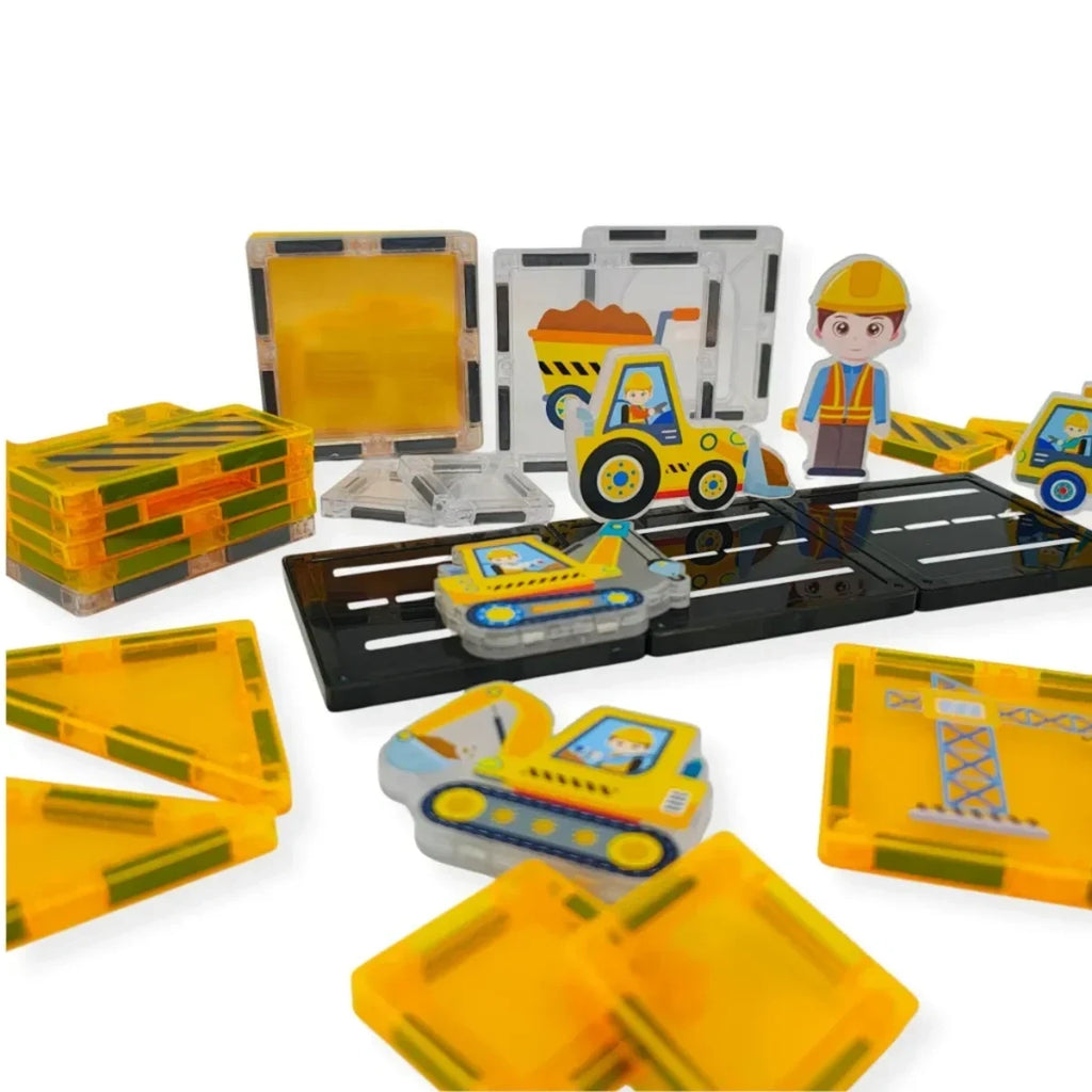 Klocki magnetyczne plac budowy 31 el. Magnetic Tiles, od 3 lat