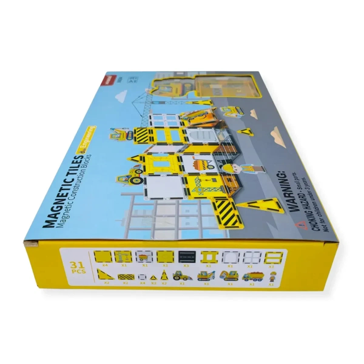 Klocki magnetyczne plac budowy 31 el. Magnetic Tiles, od 3 lat