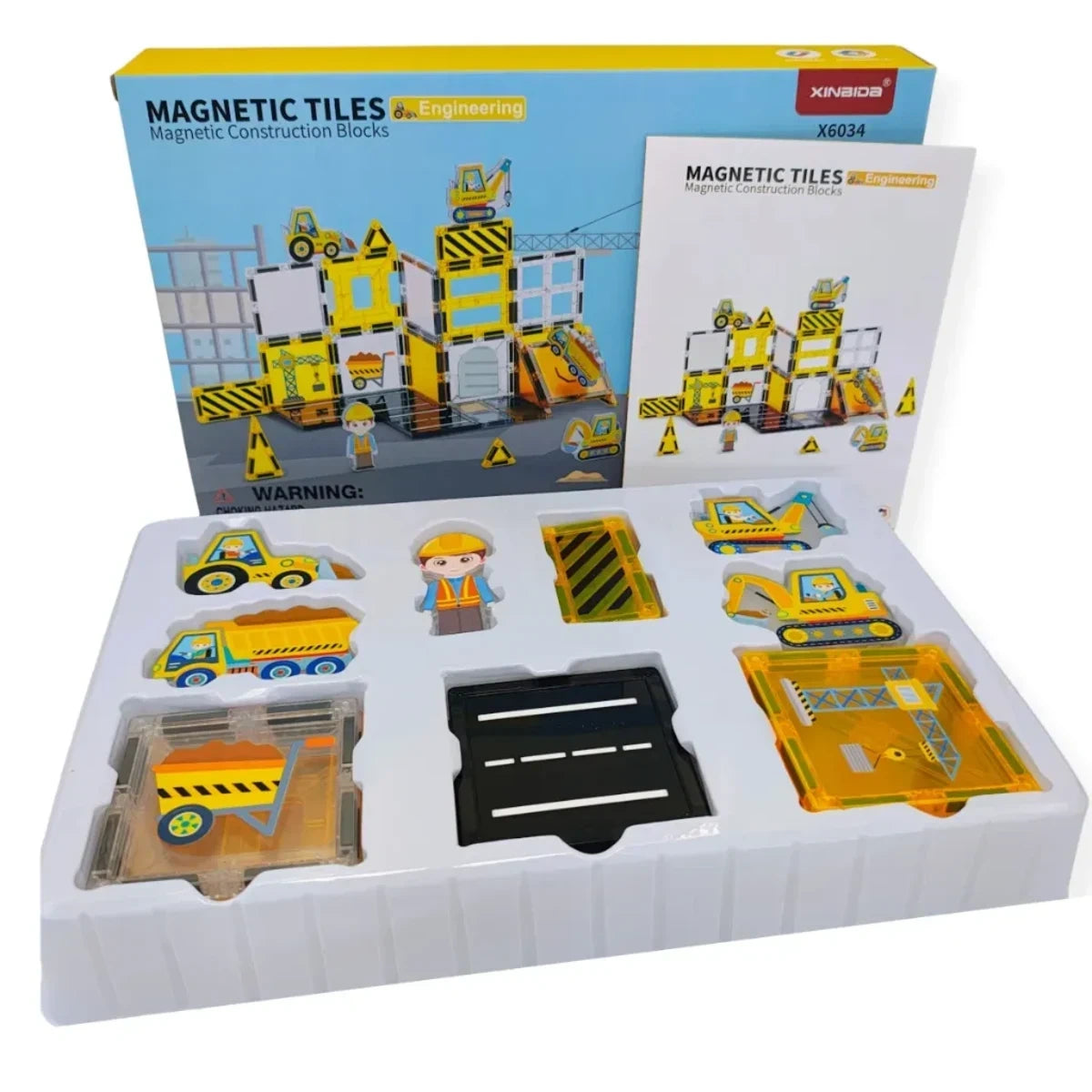 Klocki magnetyczne plac budowy 31 el. Magnetic Tiles, od 3 lat