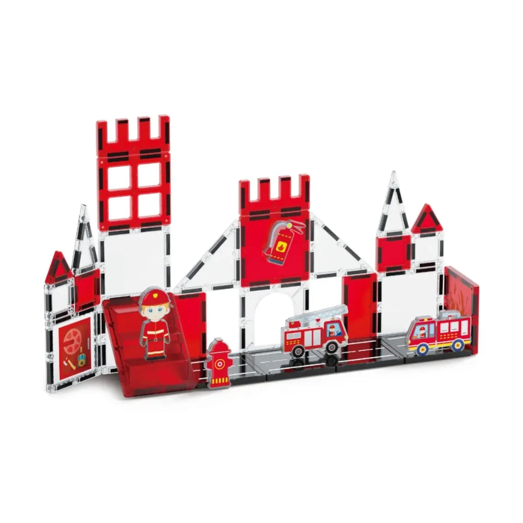 Klocki magnetyczne straż pożarna 32 el. Magnetic Tiles, od 3 lat
