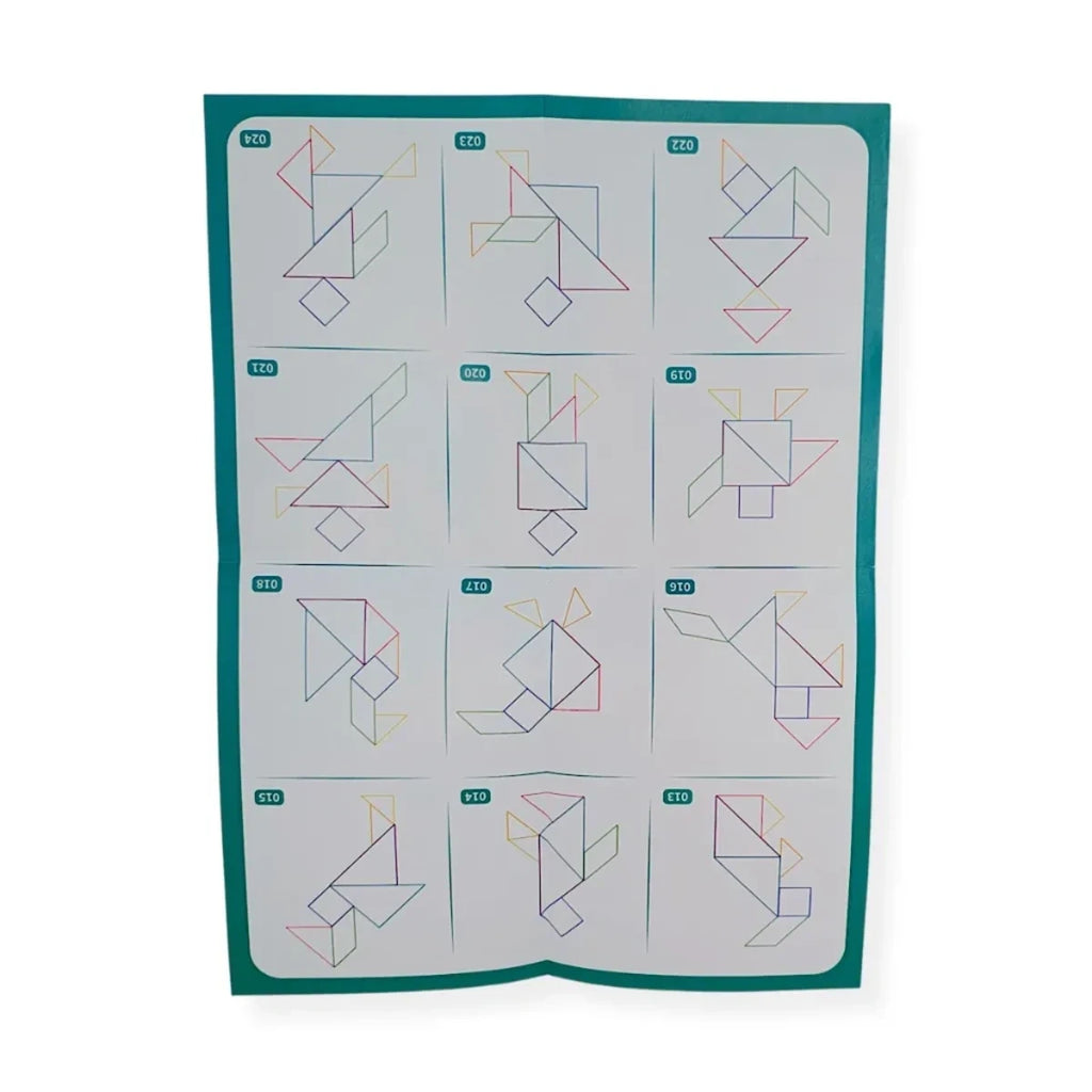 Klocki magnetyczne tangram 7 el. z tablicą, od 3 lat