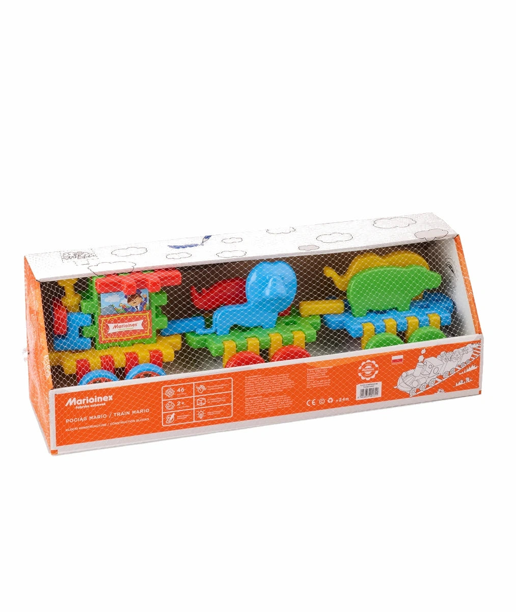 Klocki waffle ze zwierzątkami Pociąg Mario 46 el., od 2 lat