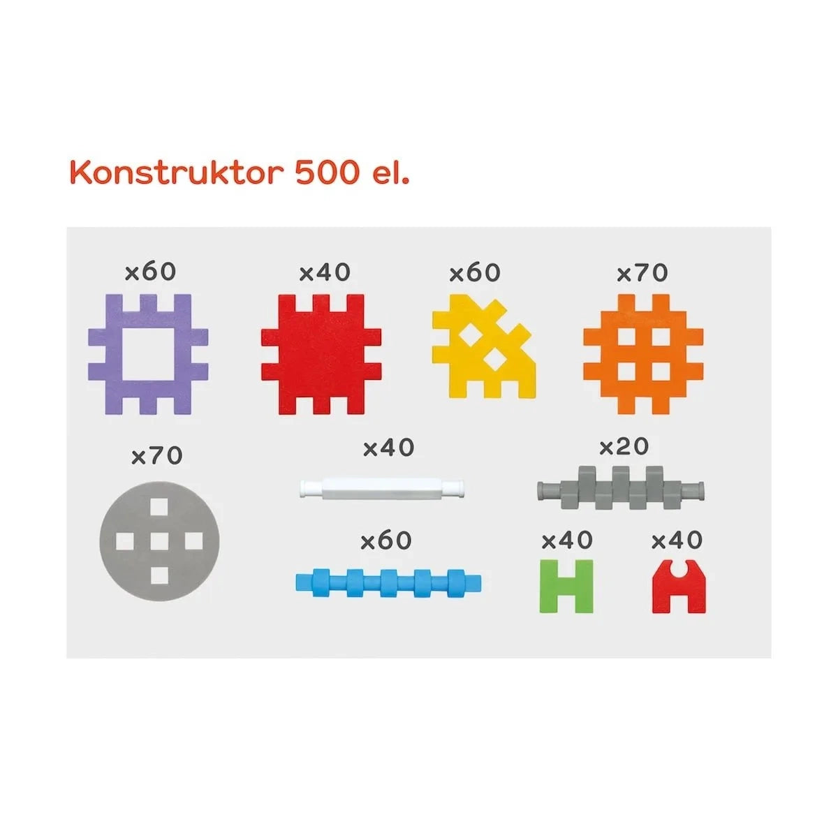 Klocki edukacyjne Mini Waffle Wafle Konstruktor 500 el. dla, od 4 lat