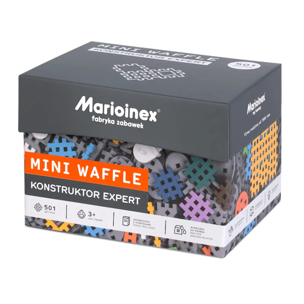 Klocki edukacyjne Mini Waffle Konstruktor Expert 501 el. dla, od 4 lat