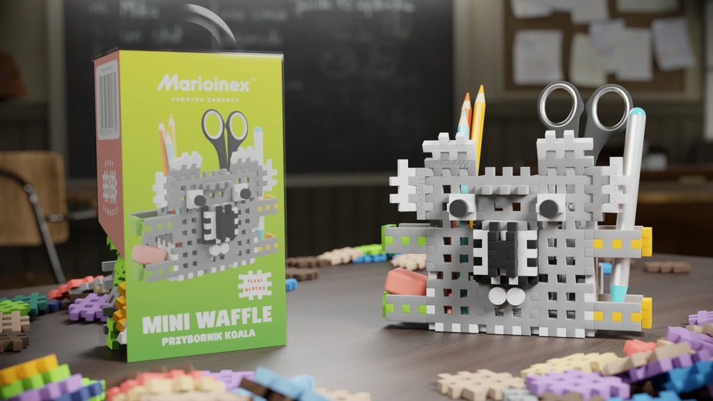 Mini Waffle Przybornik Koala 70 el. Organizer z klocków, od 3 lat