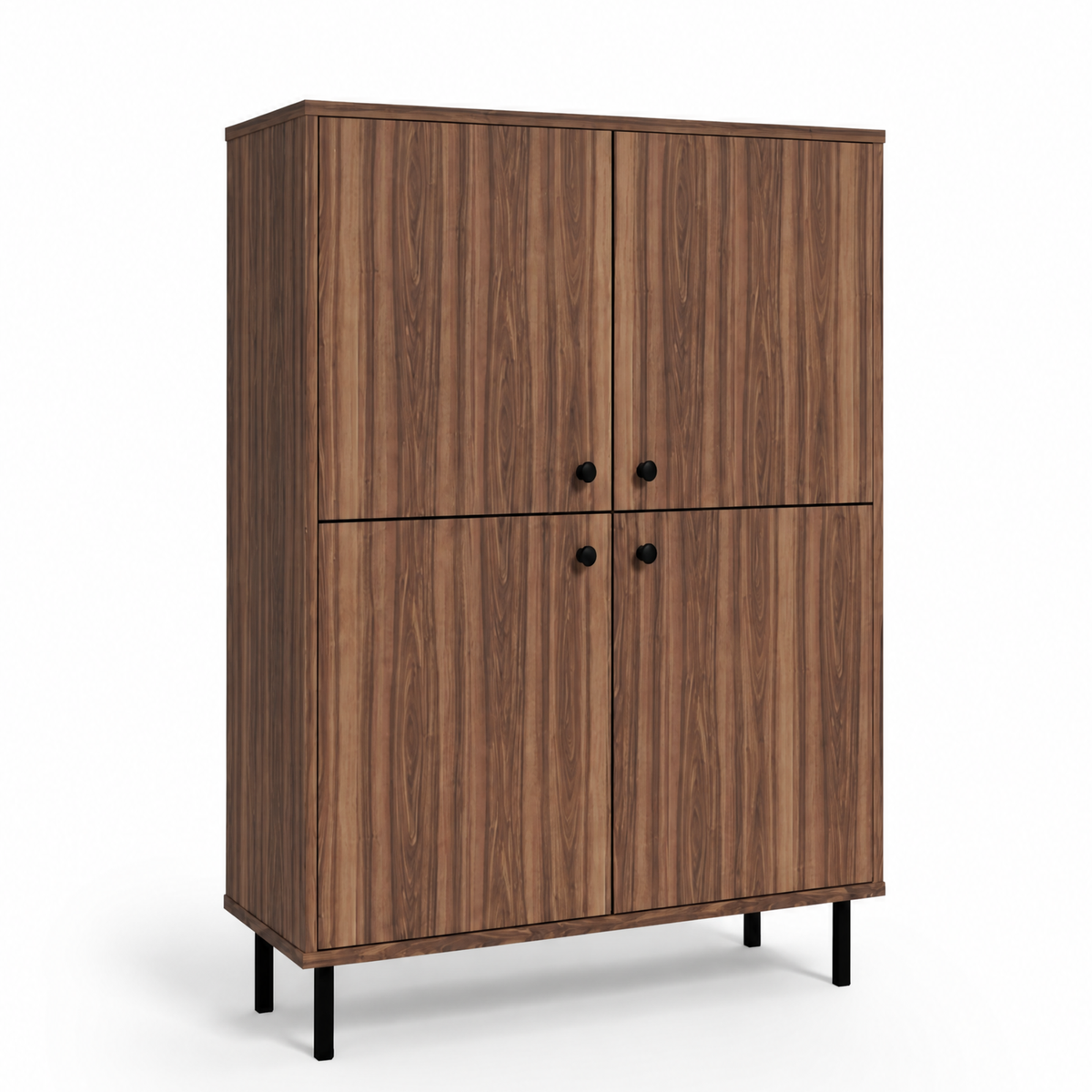 Komoda czterodrzwiowa Venus 113×100 cm – kolor orzech