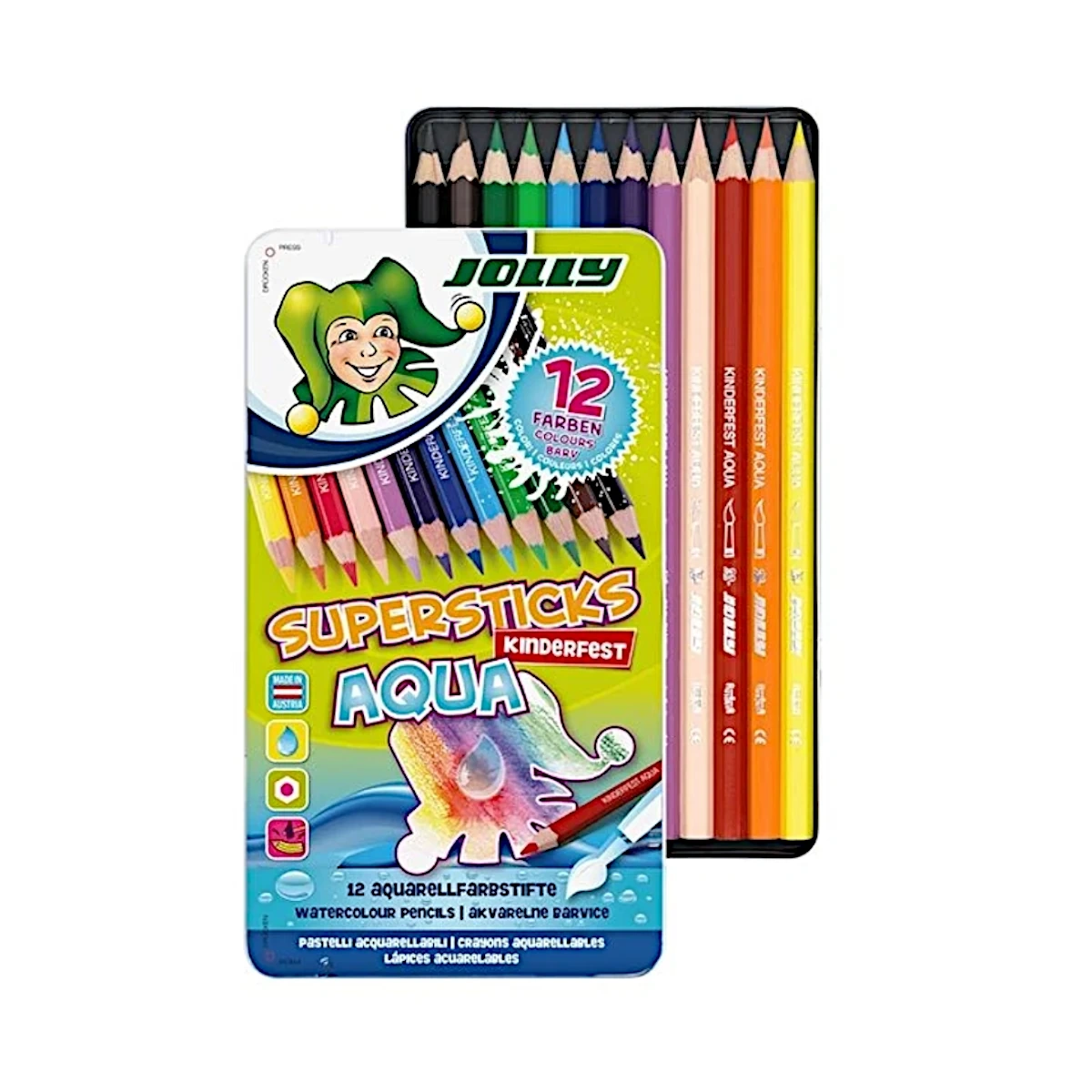 Kredki akwarelowe dla dzieci Supersticks Aqua 12 szt., od 3 lat