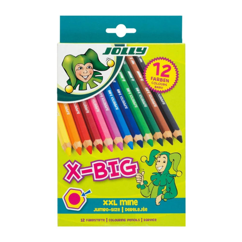 Kredki duże dla dzieci X-Big 12 kolorów, od 3 lat