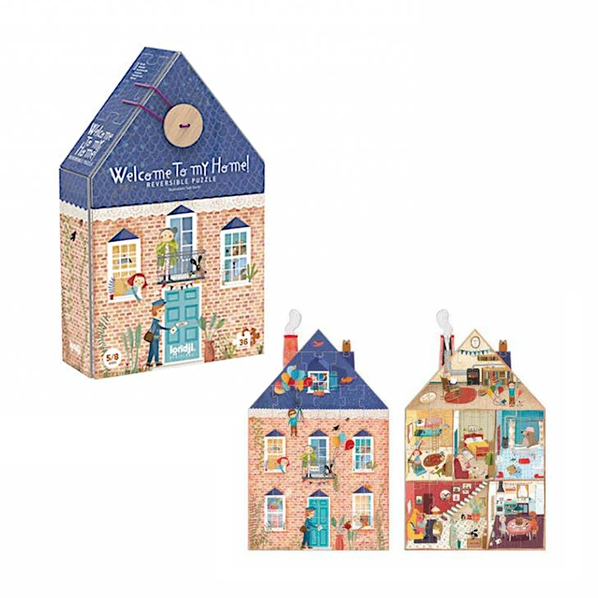Welcome to My Home Dwustronne puzzle 36 el., od 3 lat
