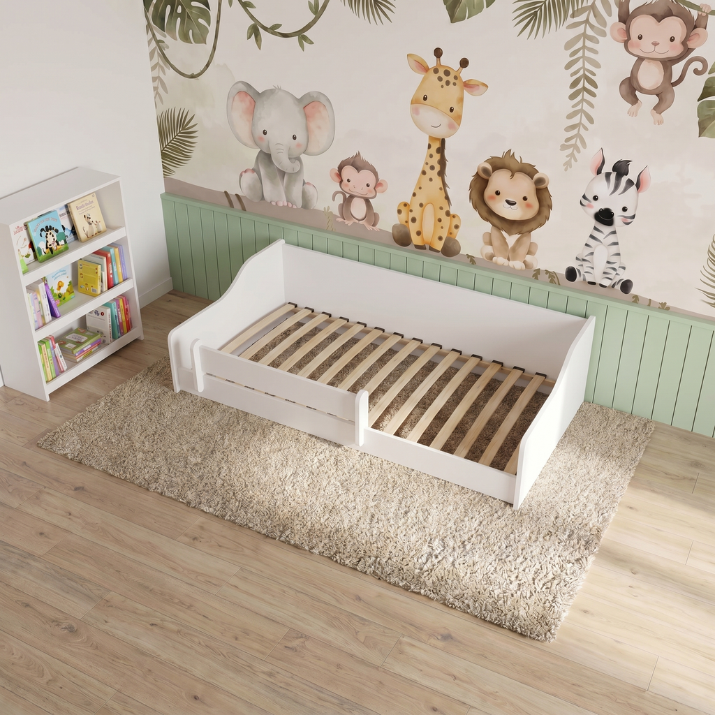 Łóżeczko podłogowe Montessori 160×80 cm bez materaca Biały Eryk