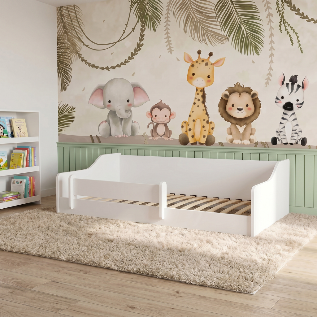 Łóżeczko podłogowe Montessori 160×80 cm bez materaca Biały Eryk