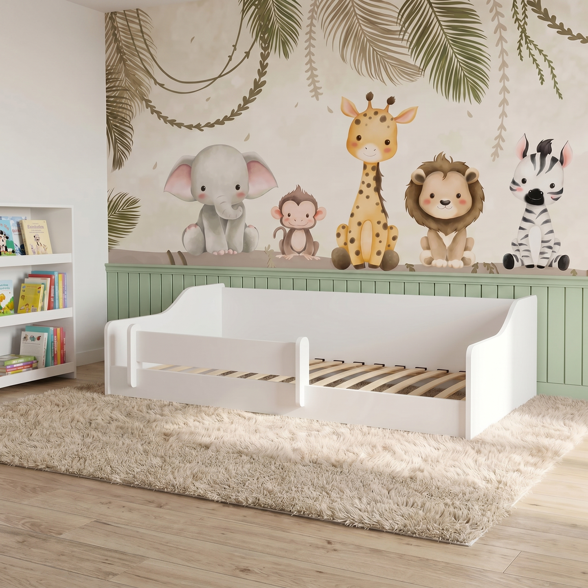 Łóżeczko podłogowe Montessori 160×80 cm bez materaca Biały Eryk