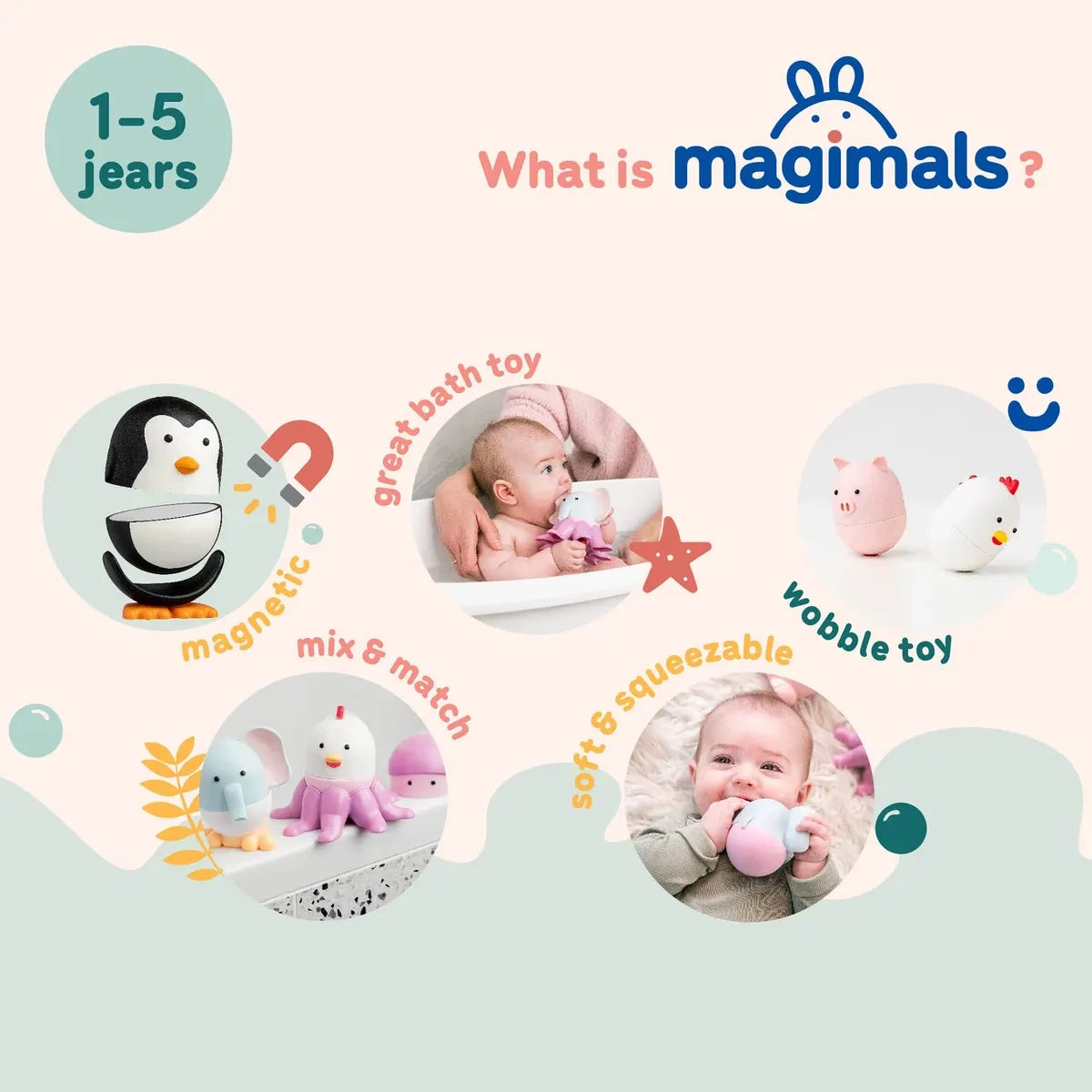 Zabawka magnetyczna Magimals Farma zwierzątka, od 1 roku