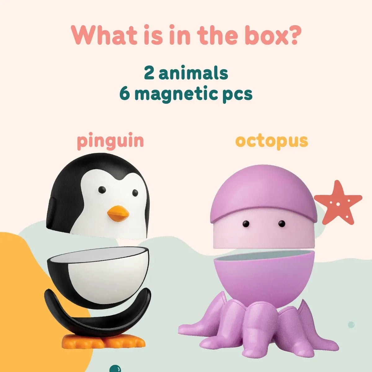 Zabawka magnetyczna Magimals Sealife morskie zwierzątka, od 1 roku