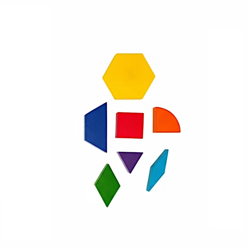 Magnetyczna mozaika Tangram z tablicą 128 el. + karty pracy, od 3 lat