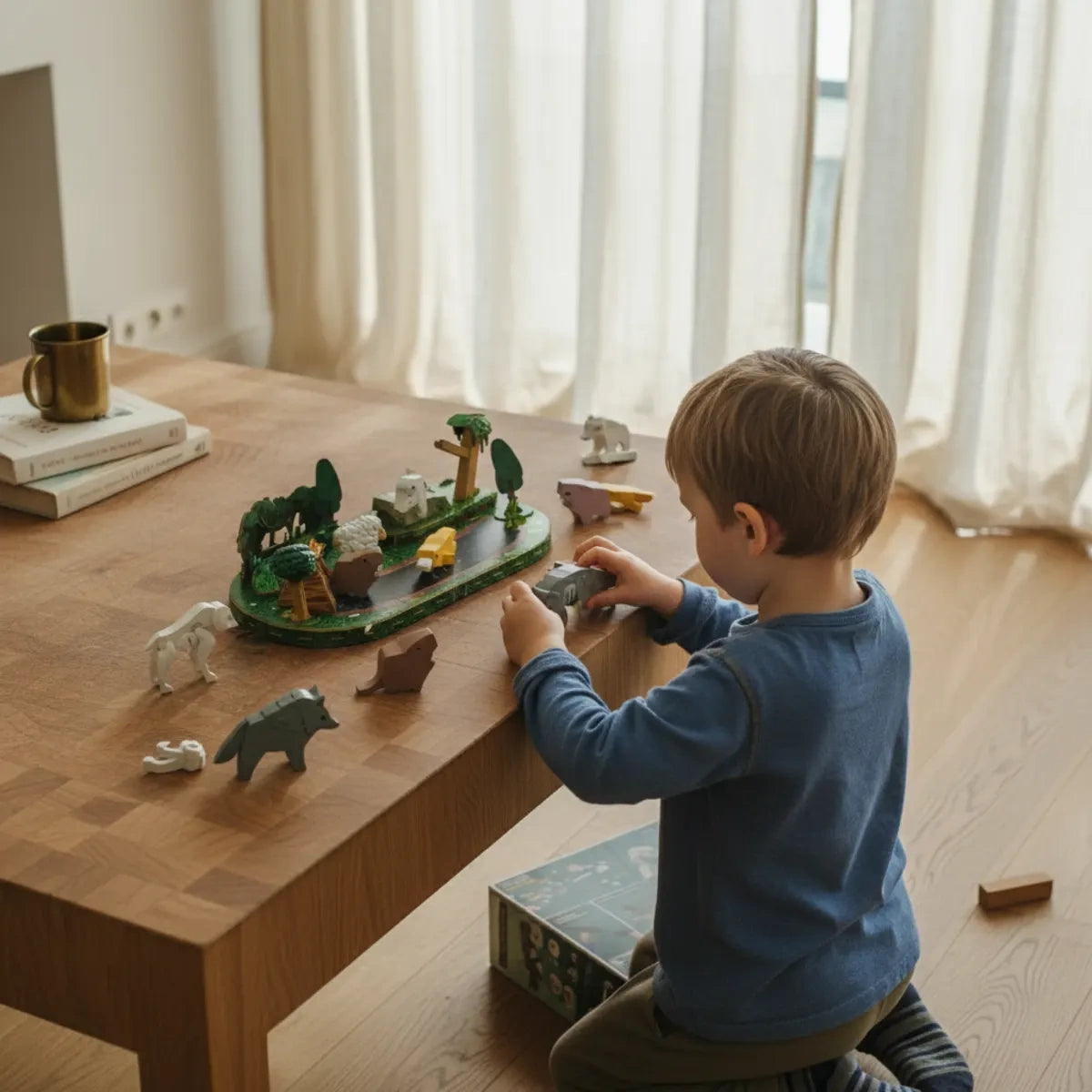 Magnetyczne figurki 3D zwierząt leśnych, od 3 lat