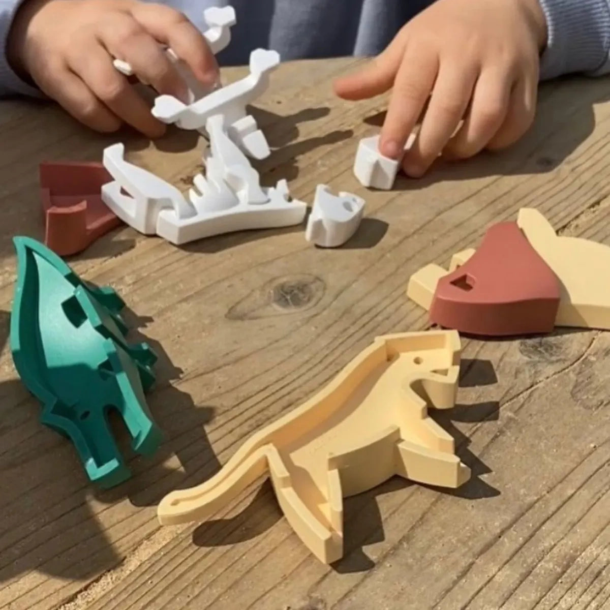 Magnetyczne zwierzaki safari puzzle 3D Figurki, od 3 lat