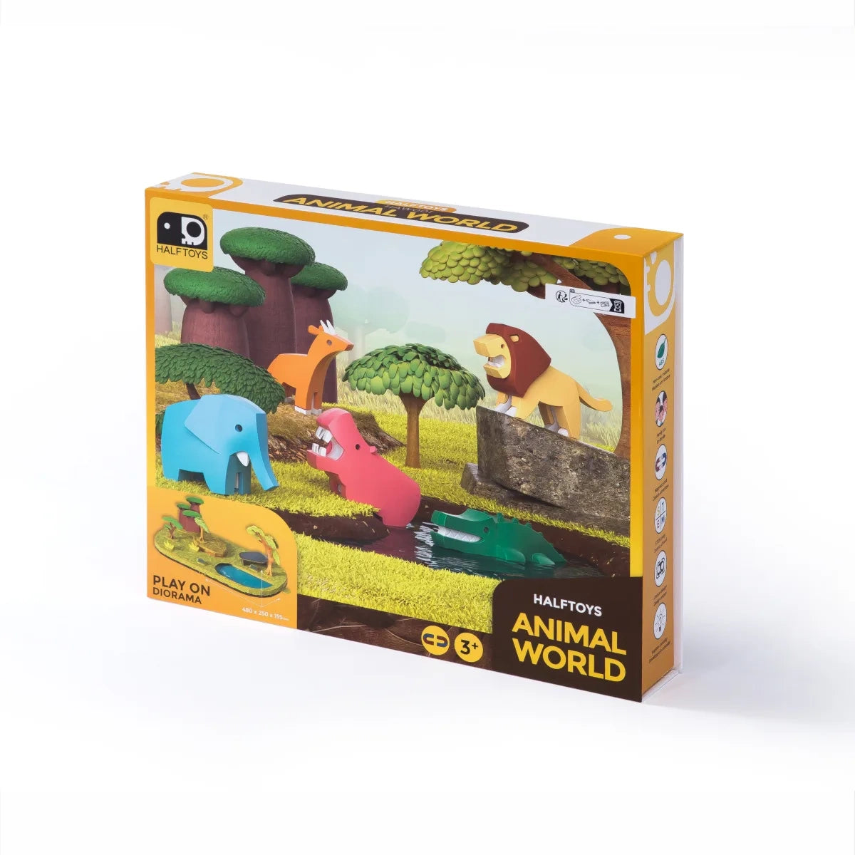 Magnetyczne zwierzaki safari puzzle 3D Figurki, od 3 lat