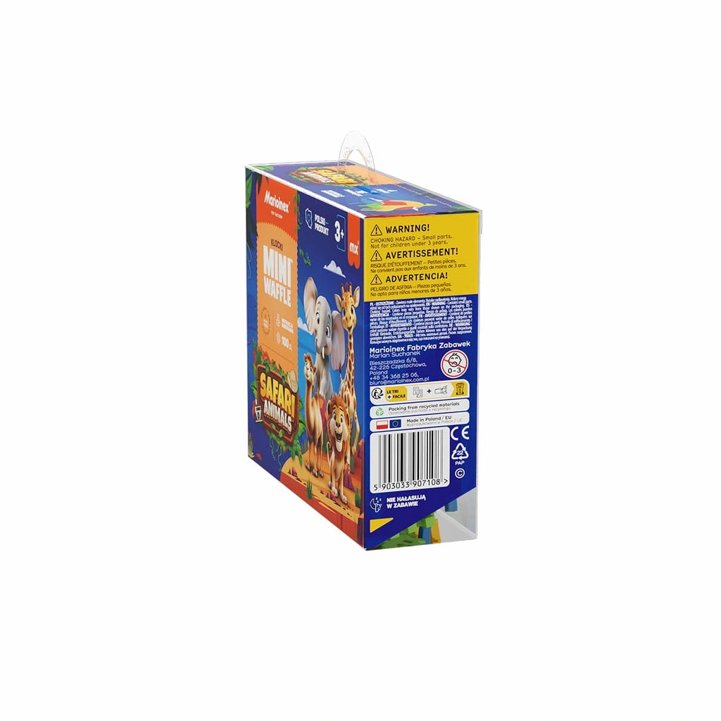 Klocki z figurkami Mini Waffle Animals Safari 100 el., od 3 lat